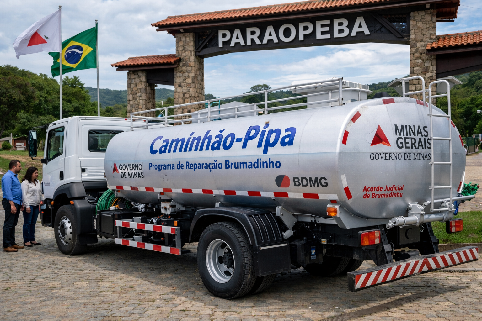 Paraopeba recebe caminhão-pipa do Governo de Minas para reforçar abastecimento de água